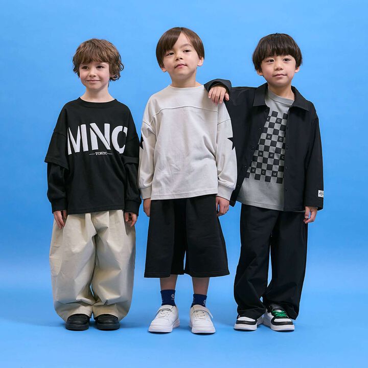 [Anti-Stain & Quick-Dry & Shape Retention] Checker Flag Printed T-Shirt [MNCM],Navy, medium image number 34