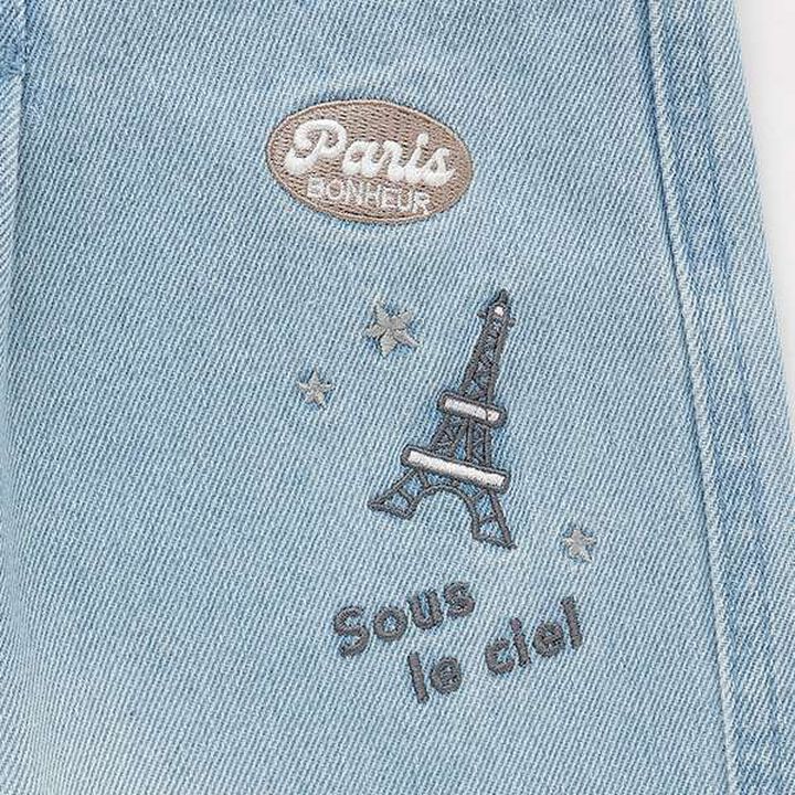 Cut-Off Denim Pants,Sax blue, medium image number 6