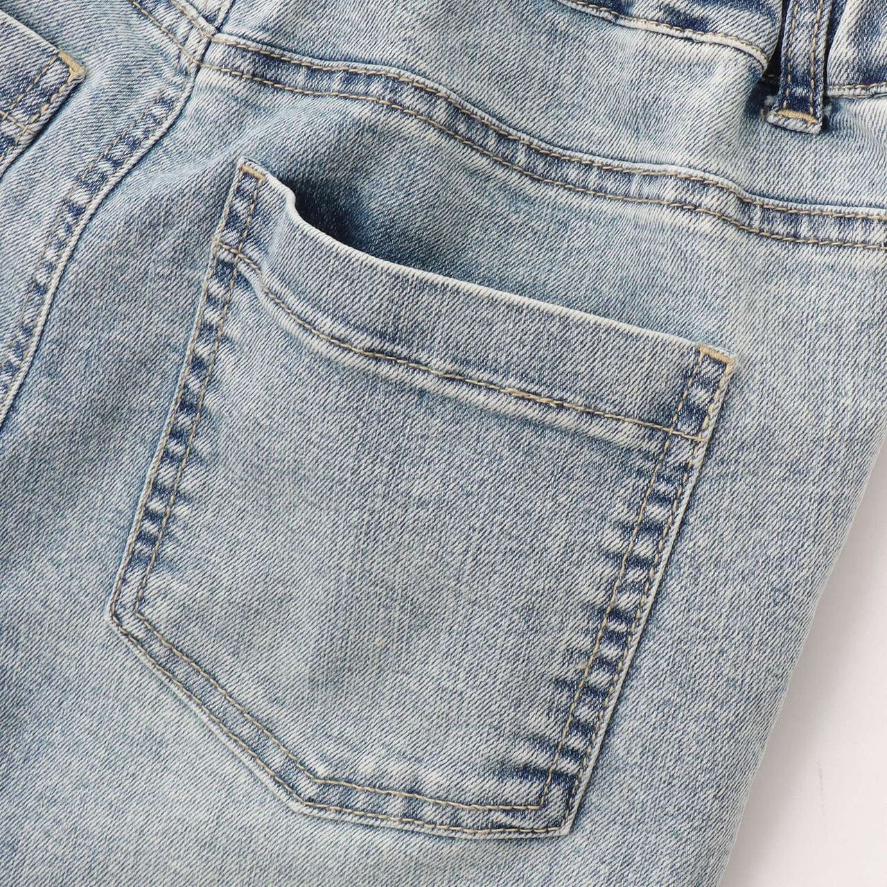 Lace-Up Flare Denim Pants,Gray, large image number 17