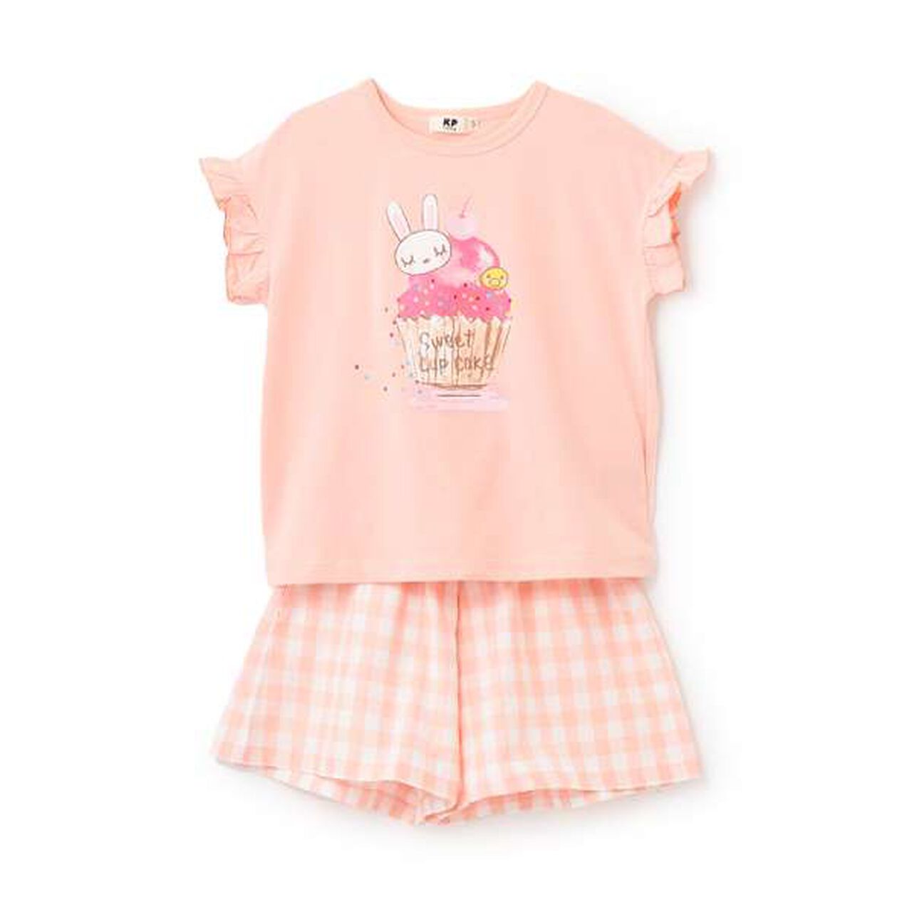 3 Pattern Sweets Mimi Print T-Shirt + Culottes Set,Lavender, large image number 14