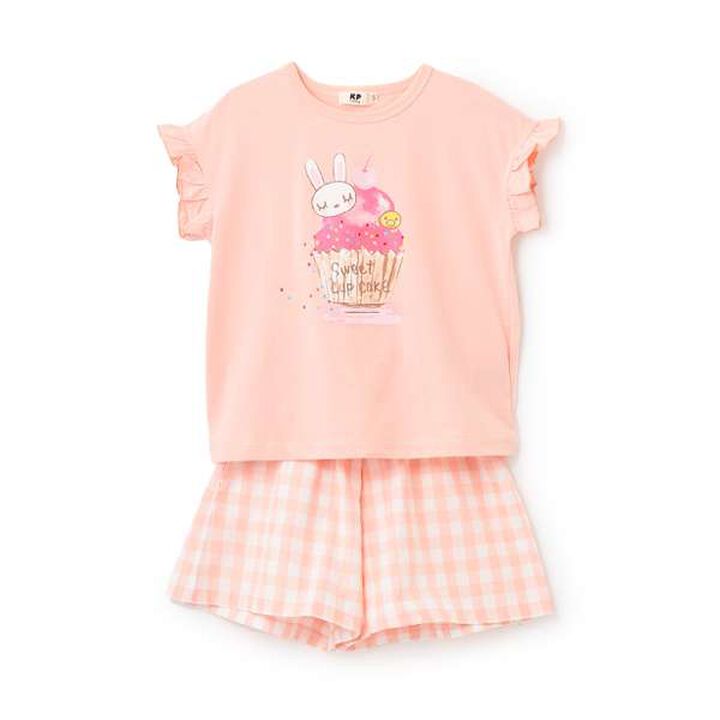 3 Pattern Sweets Mimi Print T-Shirt + Culottes Set,Lavender, medium image number 14