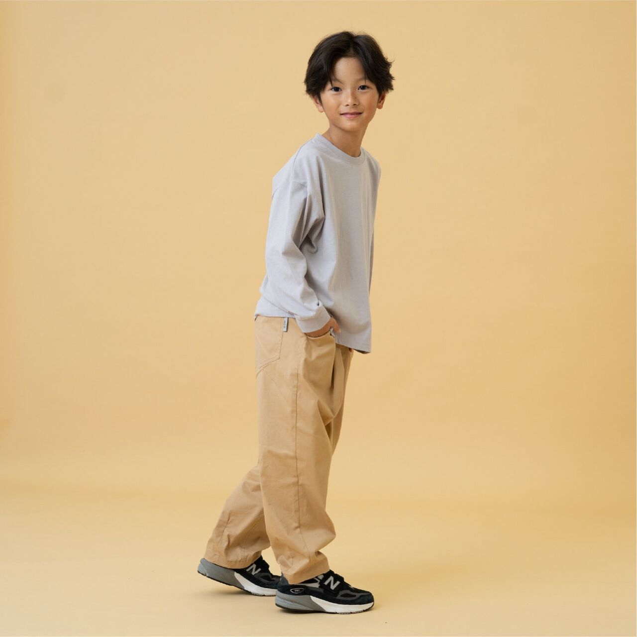 Stretch Tuck Balloon Pants,Light khaki, large image number 3