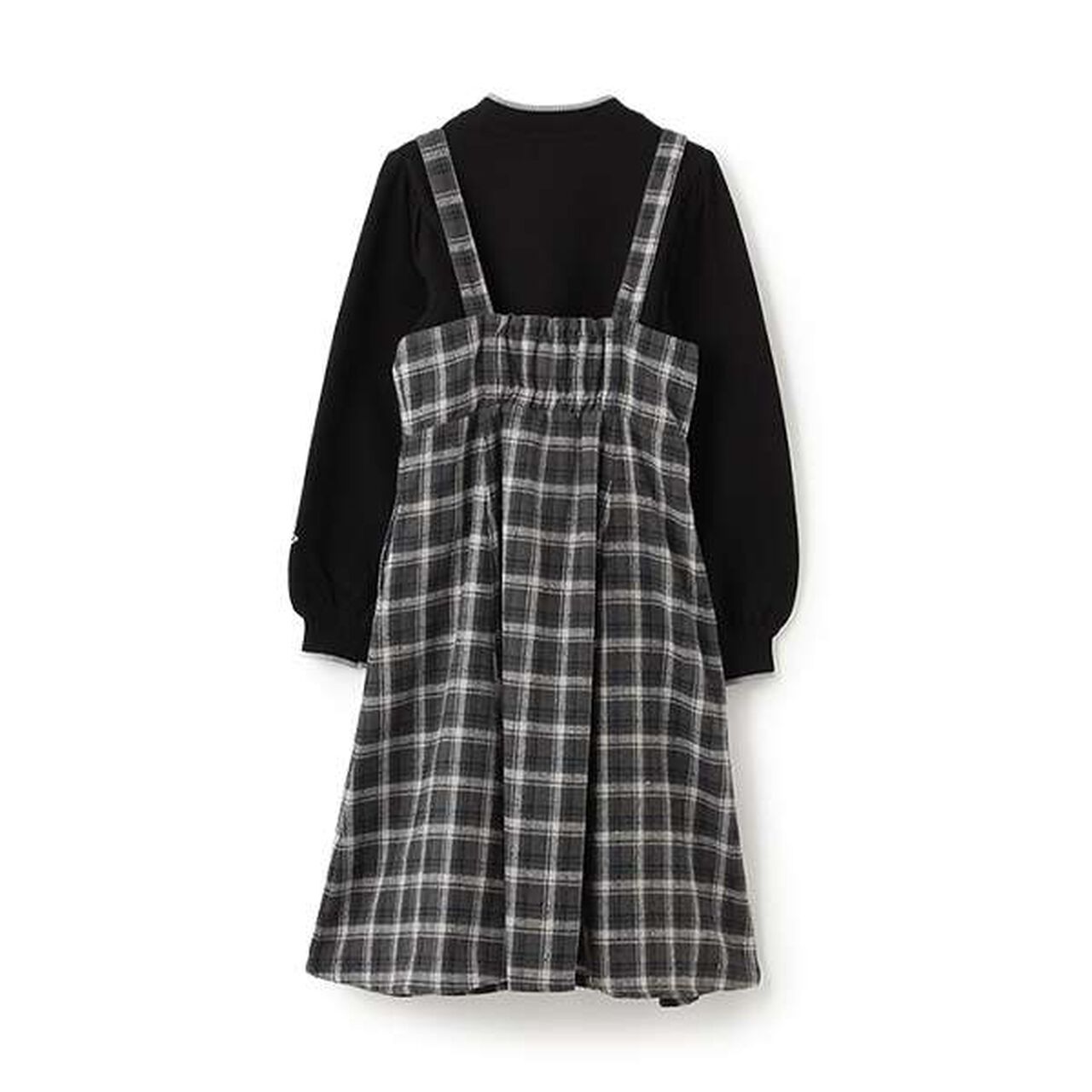 Knit Pullover & Camisole Dress Set,Black, large image number 1