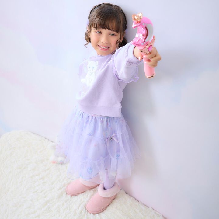 Rhinestone Faux Shearling Short Boots,Light blue, medium image number 7