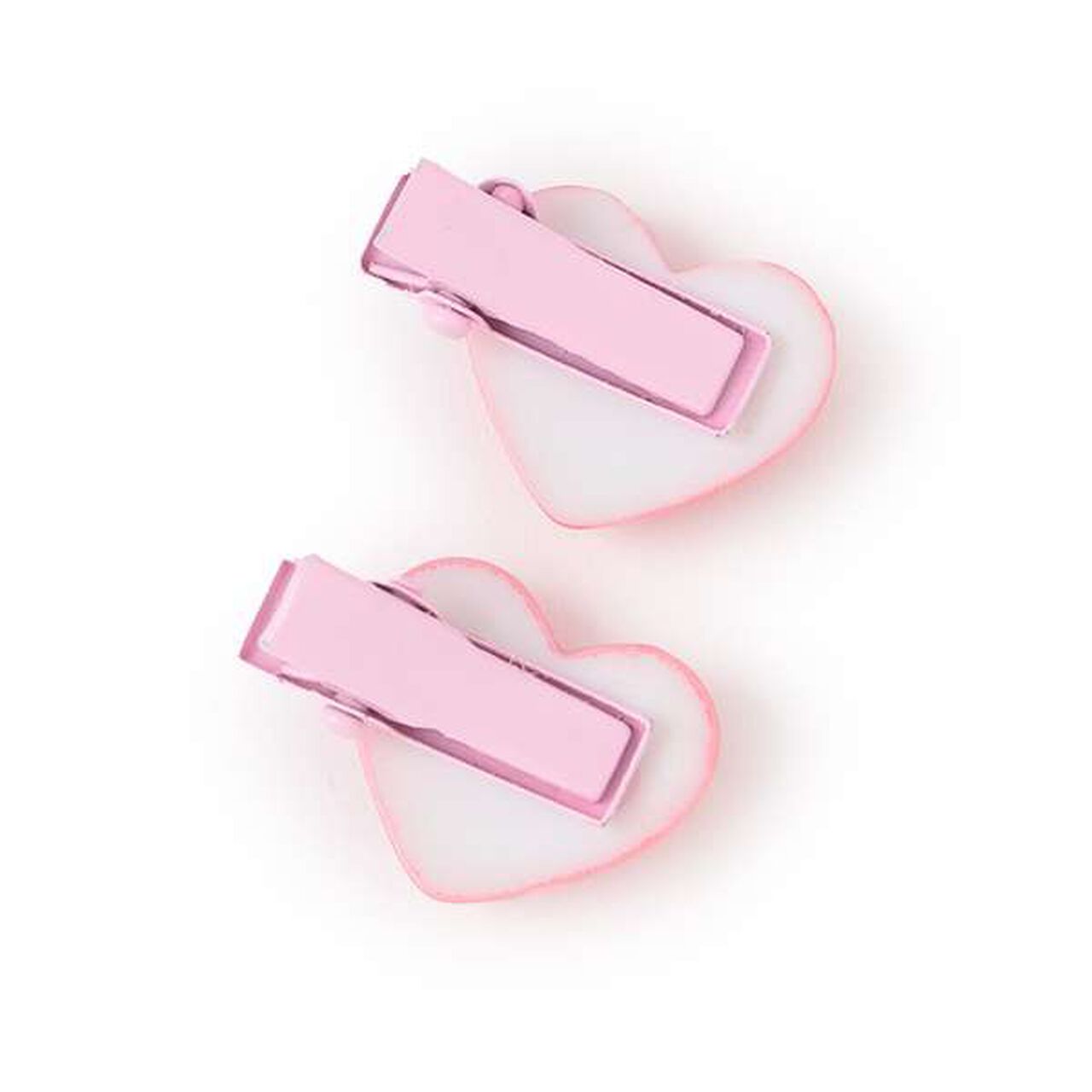 Mini Mini Heart Hair Clip 2-Piece Set,Pink, large image number 2
