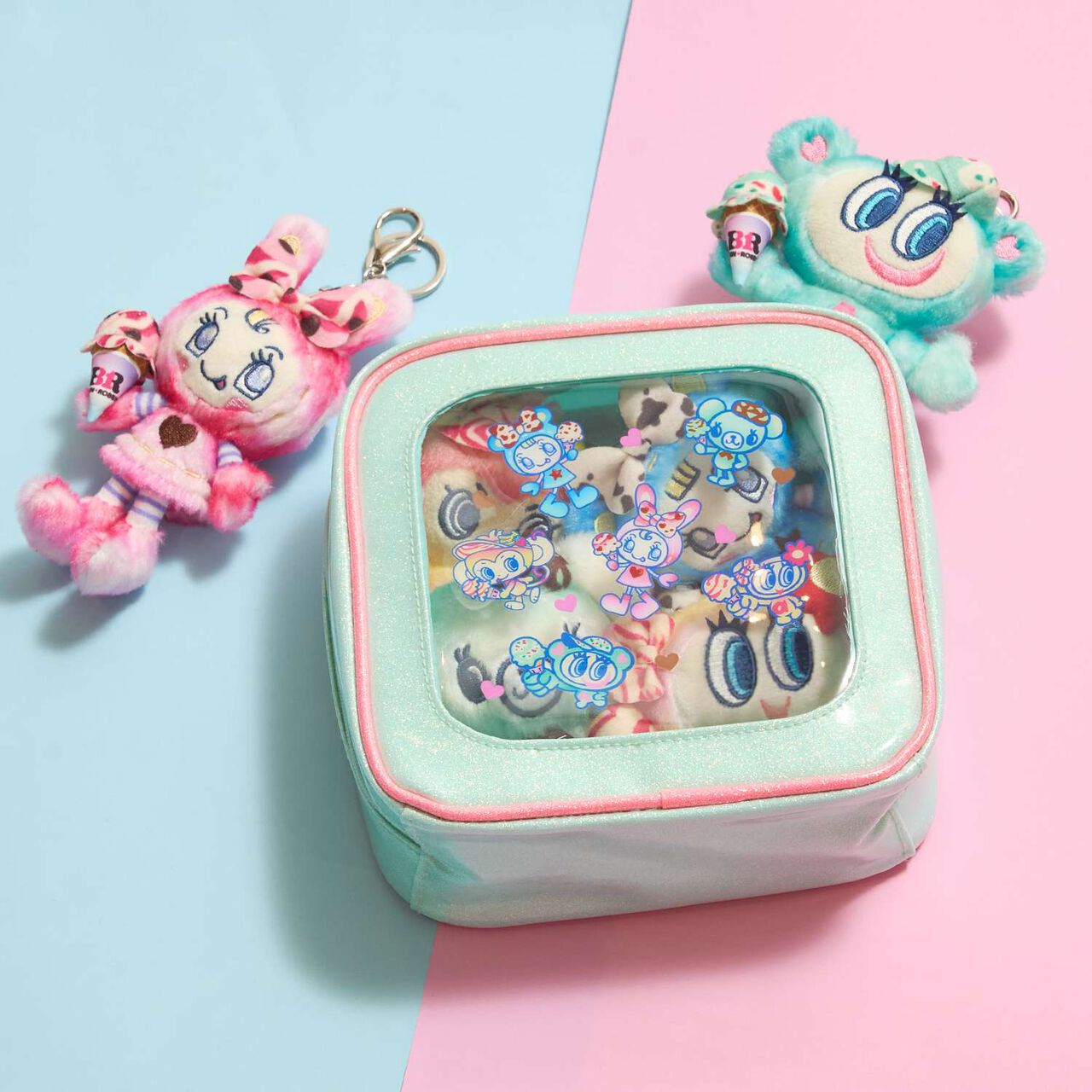 [31 Ice Cream] x Narumiya Characters Square Pouch,Multi color, large image number 6