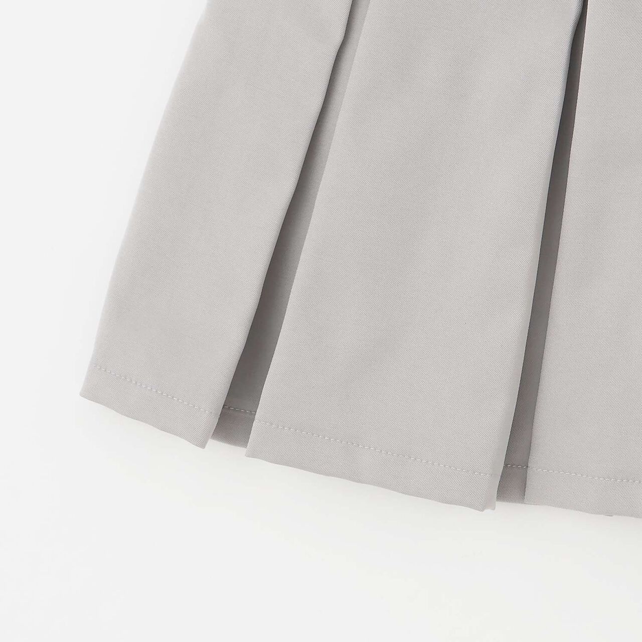 [Easy Care] Pleated Skirt with Belt,Gray, large image number 14