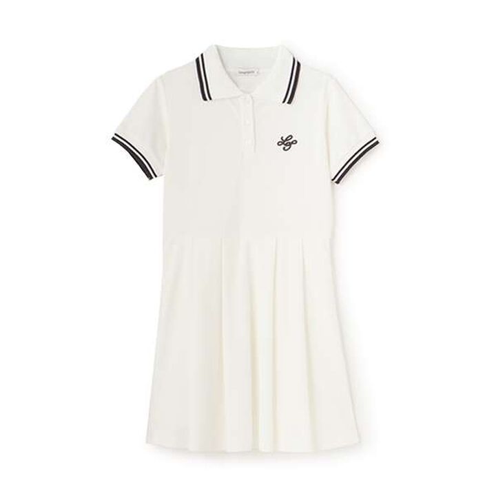 Short-Sleeve Polo Dress,Off white, medium image number 0