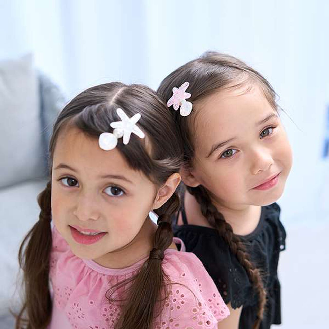 Sparkling Hair Clip with Pearls,Sax blue, large image number 12