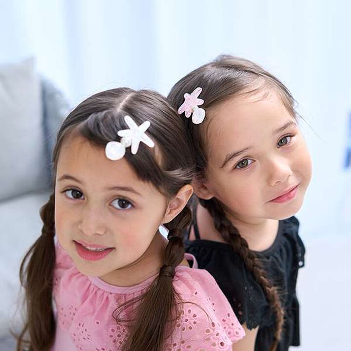 Sparkling Hair Clip with Pearls,Sax blue, medium image number 12