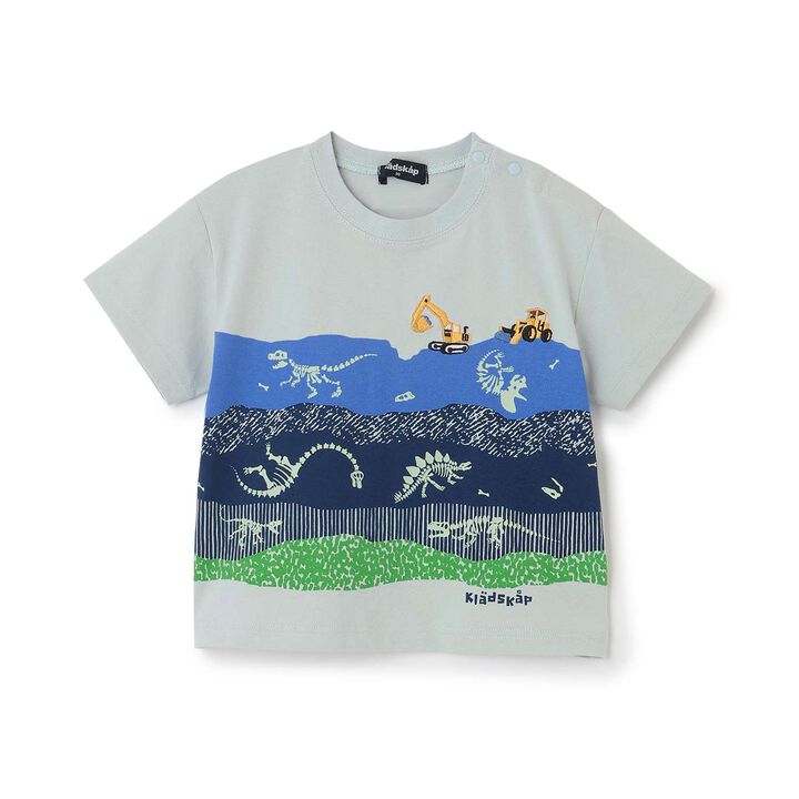 Glow-in-the-Dark Print Strata and Fossil Short Sleeve T-Shirt,, medium