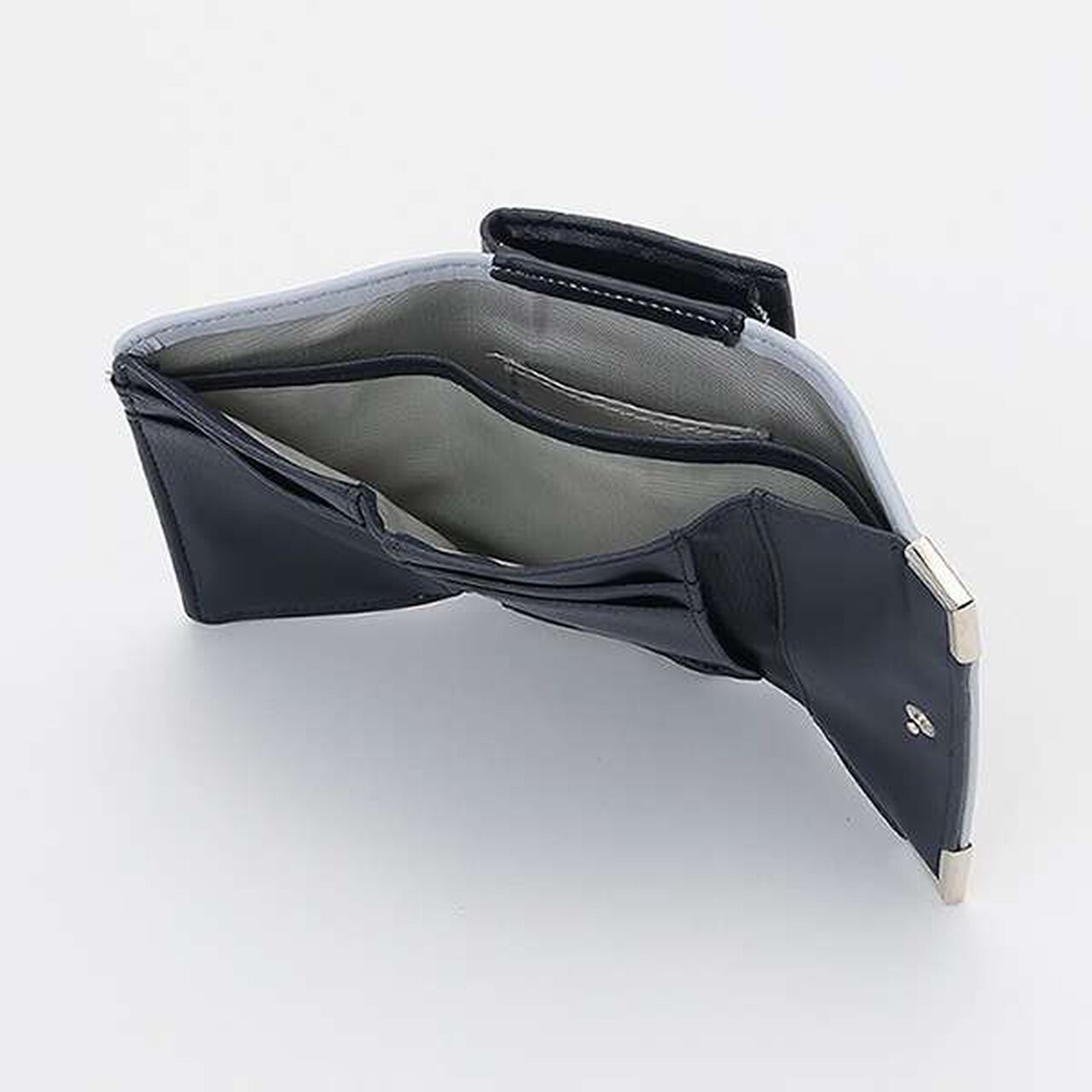 All-Over Pattern Ribbon Embossed Mini Wallet,Light blue, large image number 5