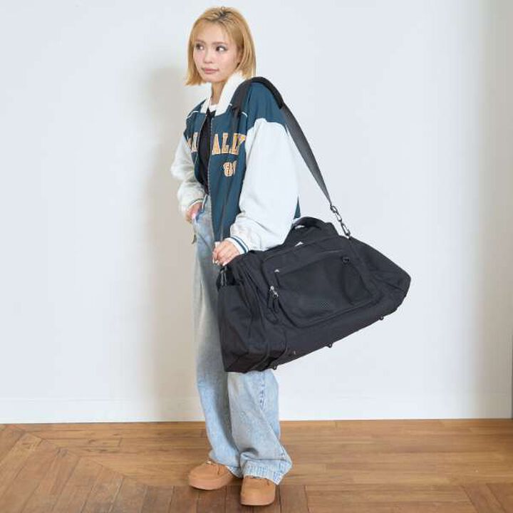 [Water-Repellent] Expandable 3-Way Boston Bag,Black, medium image number 1