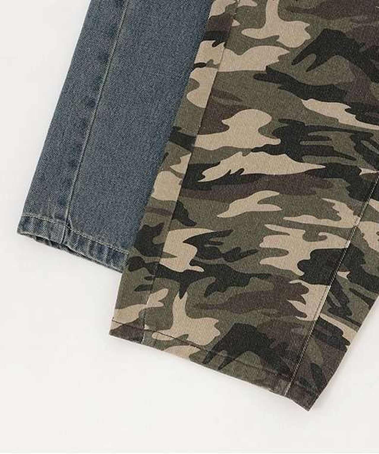 Curved Pants,Khaki, large image number 5