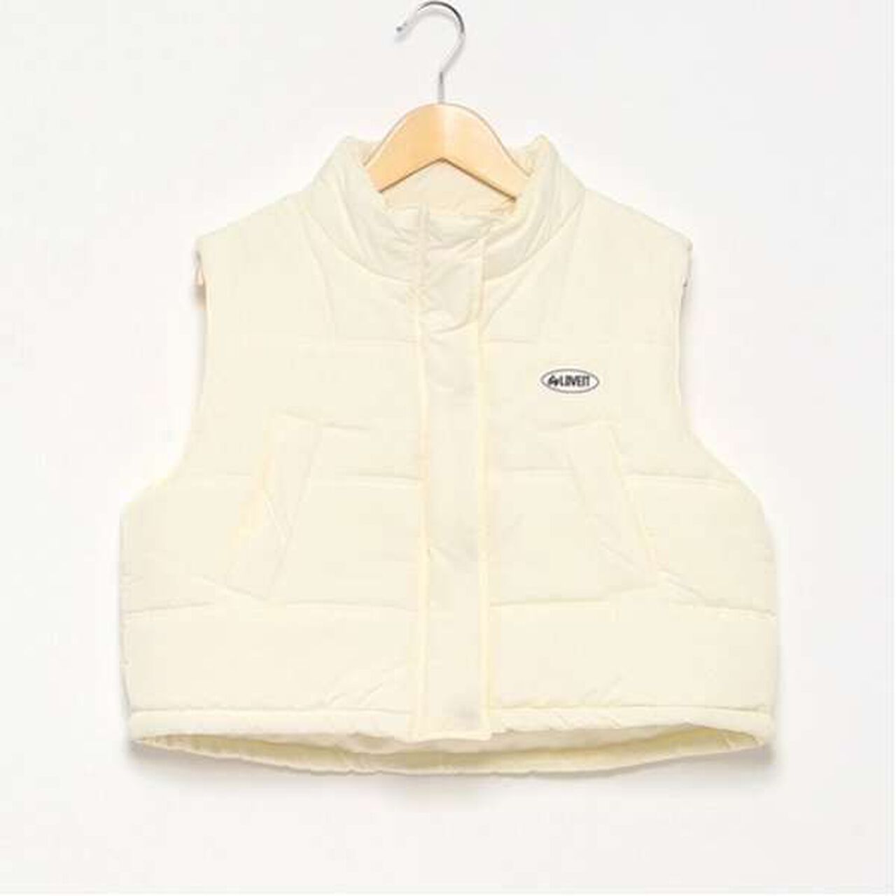 Short Padded Vest,Ivory, large image number 4