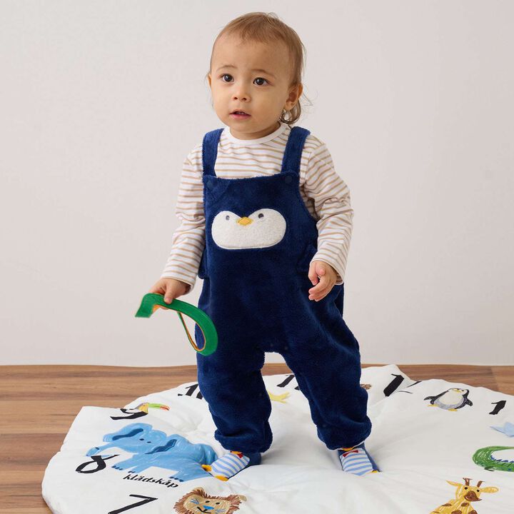 Creature T-Shirt & Boa Fabric Overalls Set,Navy, medium image number 1