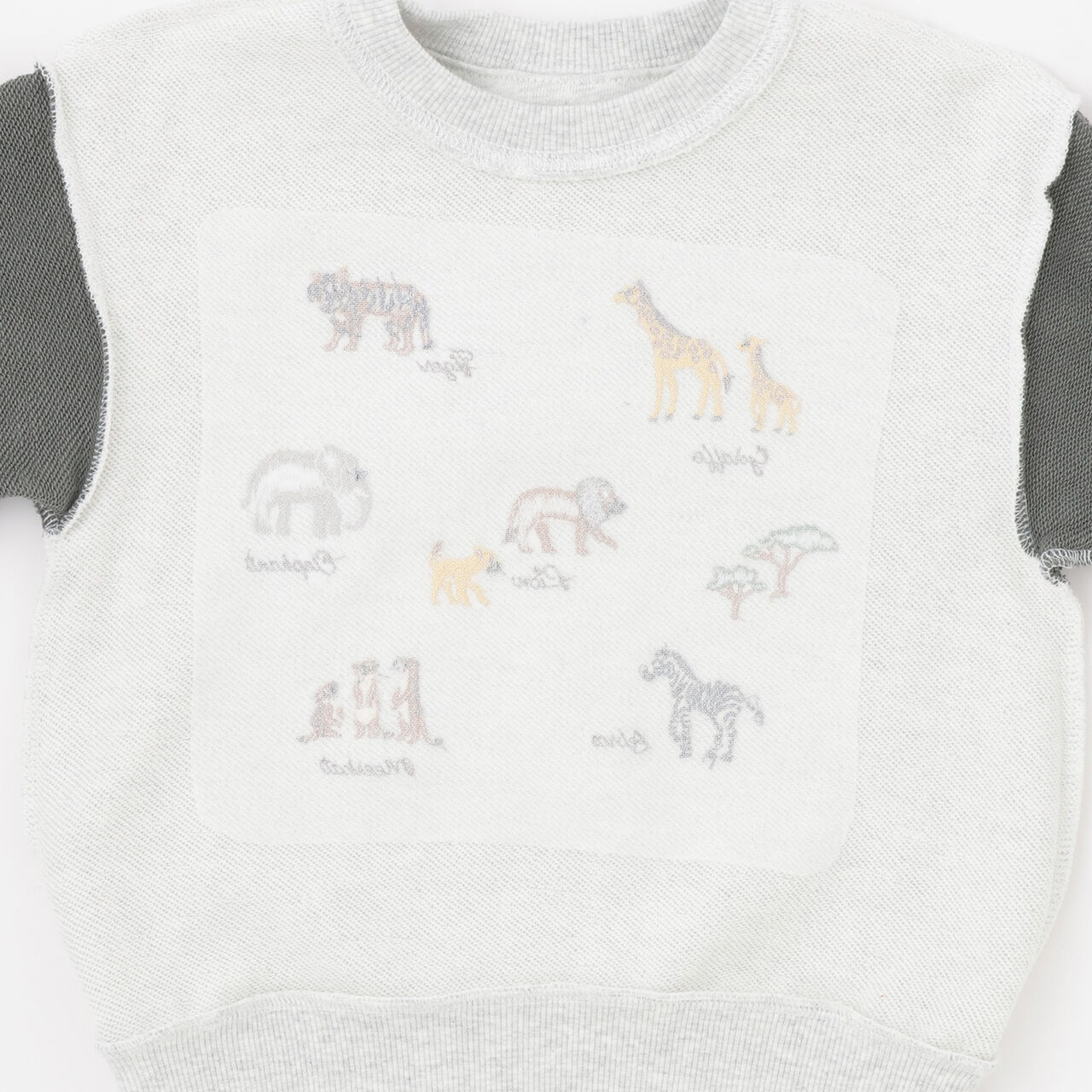 Animal Embroidery Sweatshirt,Cream, large image number 13