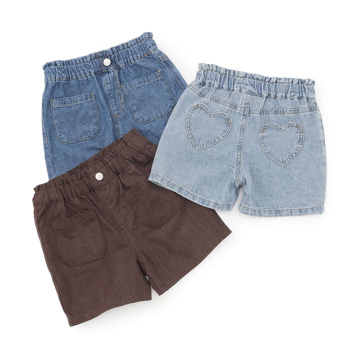 Washed Heart Pocket Shorts,Blue, medium image number 13