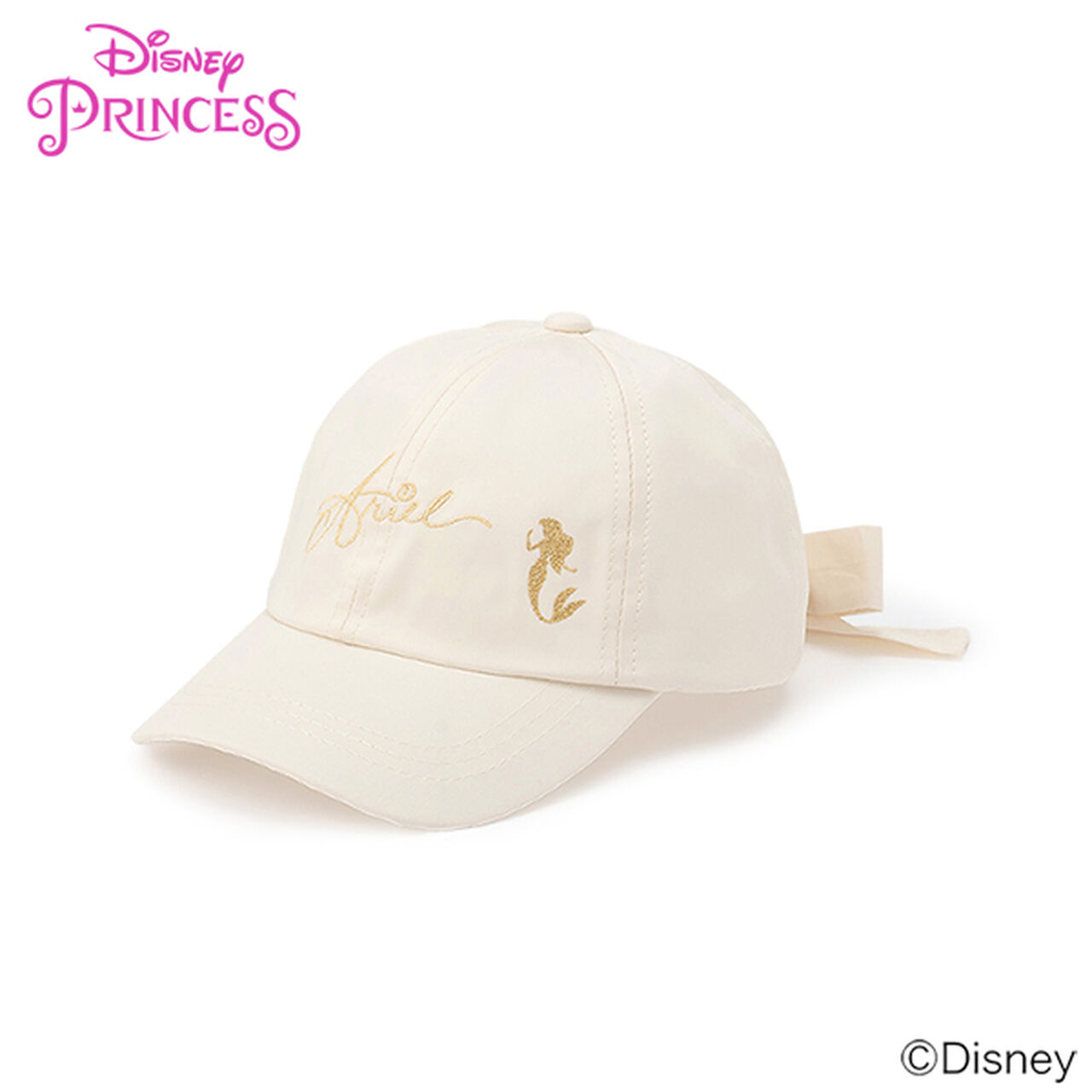 [Disney] Embroidered Back Ribbon Cap,Ivory, large image number 0