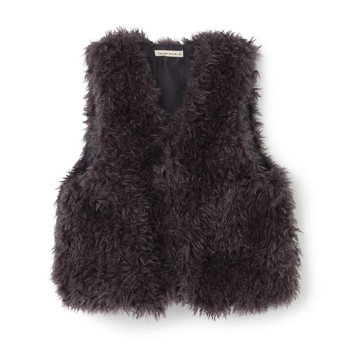 [Halloween] Fluffy and Soft Fur Vest,Greige, medium image number 17