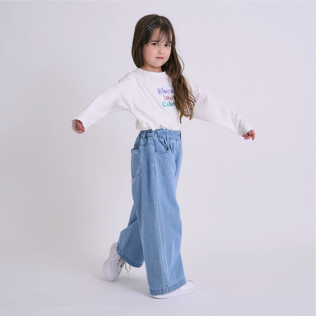 Graphic Assorted Denim Pants,Sax blue, large image number 5