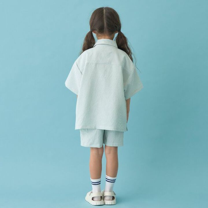 [Coordinatable Setup] Oversized Silhouette Assorted Short-Sleeve Shirt,Blue, medium image number 6