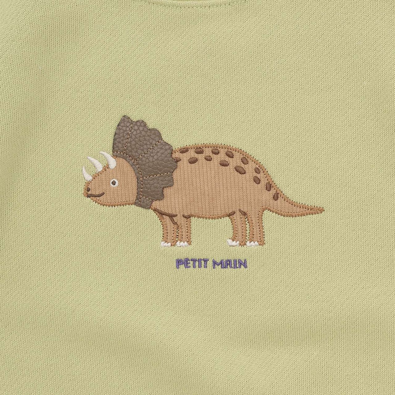 Dinosaur & Dog Appliqu&eacute; Sweatshirt,Black, large image number 9