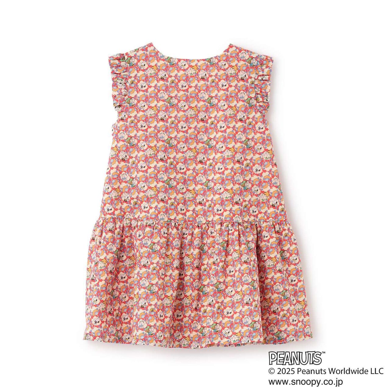 [PEANUTS] Frill Jumper Skirt,Red, large image number 1