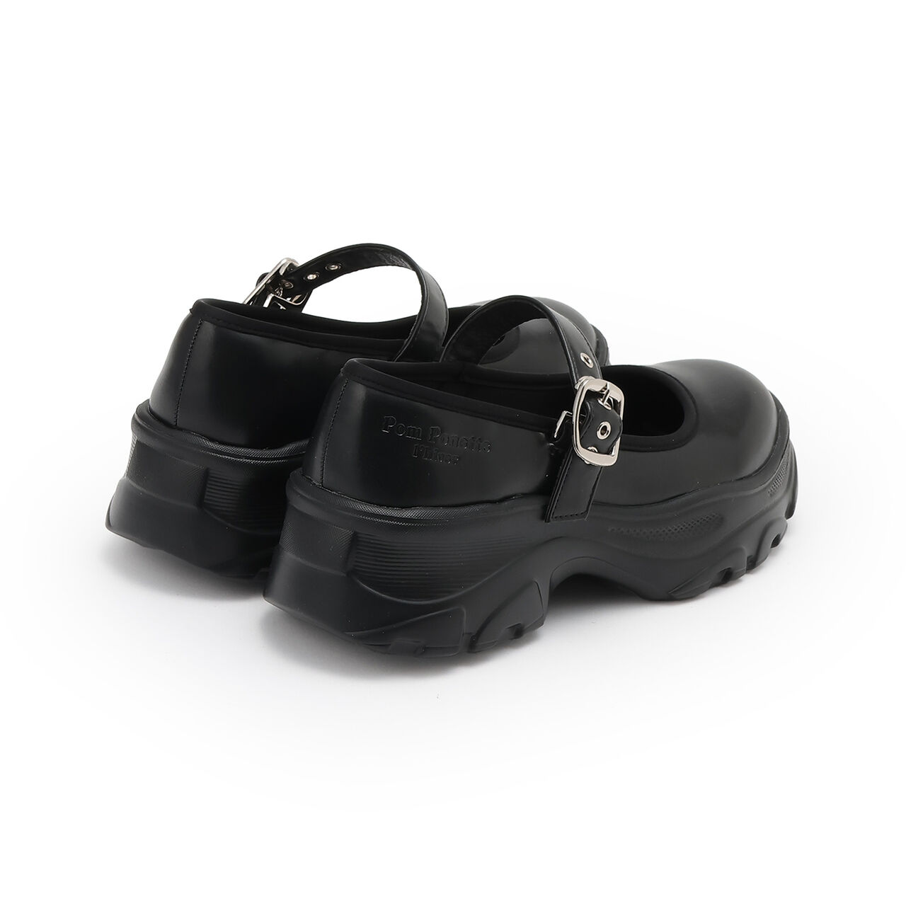 [Lightweight Sole] Plush Thick-Soled Ballet Sneakers,Black, large image number 1