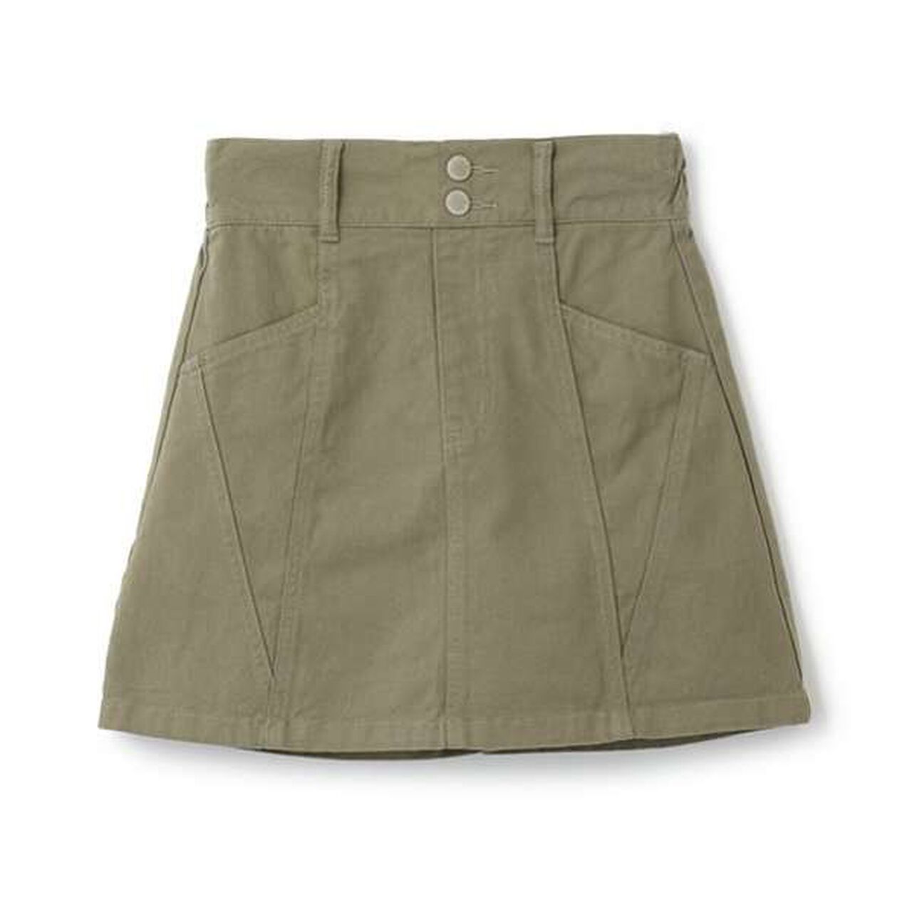 Color-Block A-Line Skirt Shorts,Ivory, large image number 9