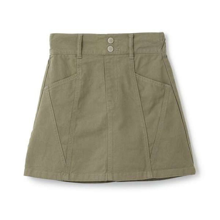 Color-Block A-Line Skirt Shorts,Ivory, medium image number 9