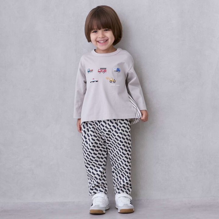 Work Vehicle Embroidery Long-Sleeve T-Shirt,Navy, medium image number 2