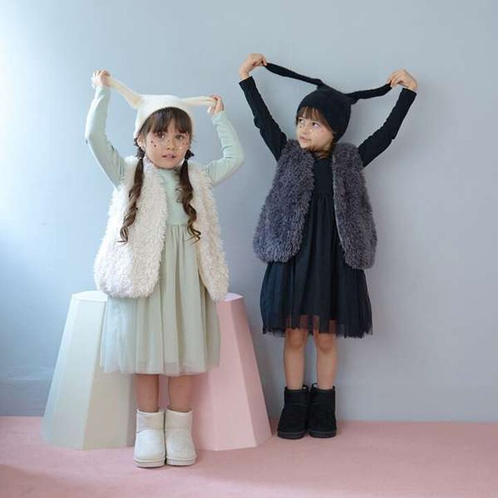 Fluffy Soft Fur Vest,Charcoal gray, medium image number 7