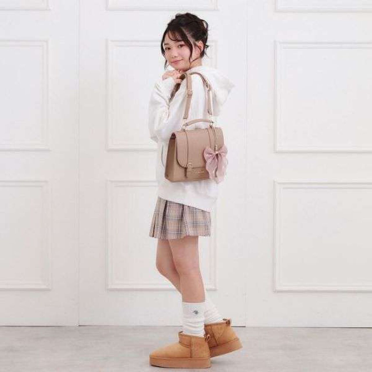 Girly Satchel,White, large image number 6