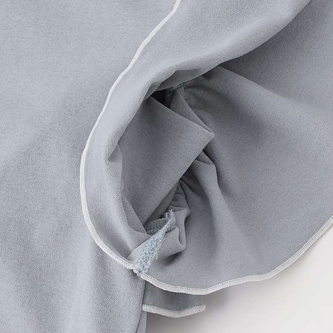 [Amphibious] Short-Sleeve Frill Pullover,Charcoal gray, large image number 11