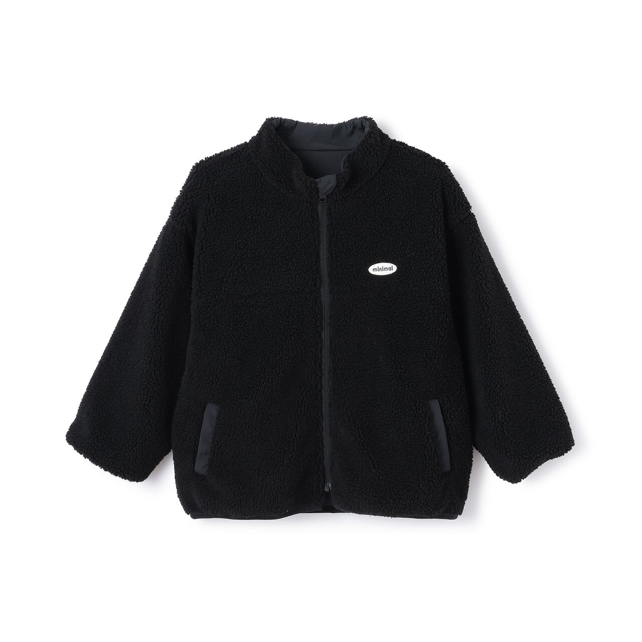 Reversible Color-Blocked Boa Outerwear,Black, large image number 21