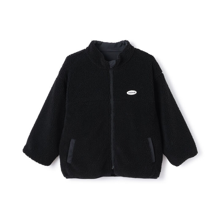 Reversible Color-Blocked Boa Outerwear,Black, medium image number 21