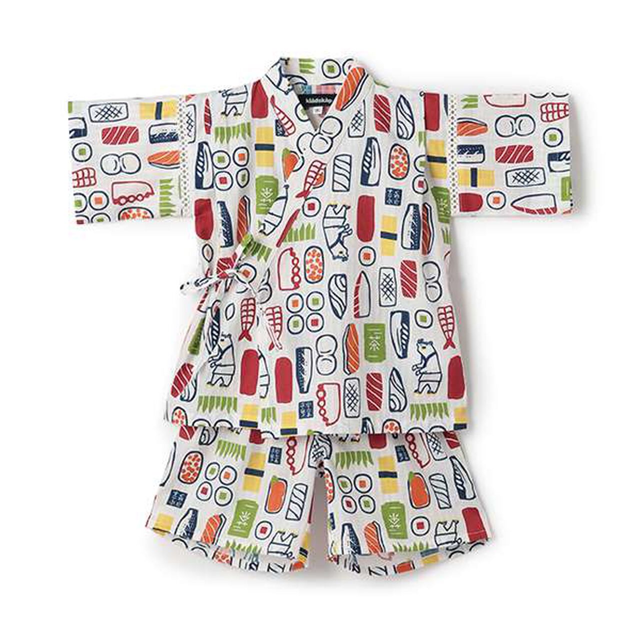 Sushi Print Jinbei,Off white, large image number 0