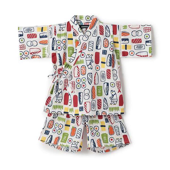 Sushi Print Jinbei,Off white, medium image number 0