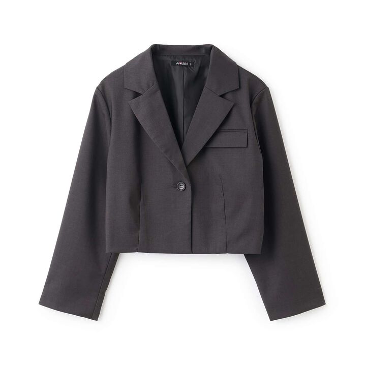 [Graduation Attire] Cropped Jacket,Charcoal gray, medium image number 5