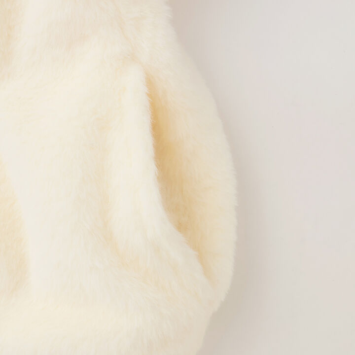 [milky coast] Cat Ear Fur Hoodie,Ivory, medium image number 20