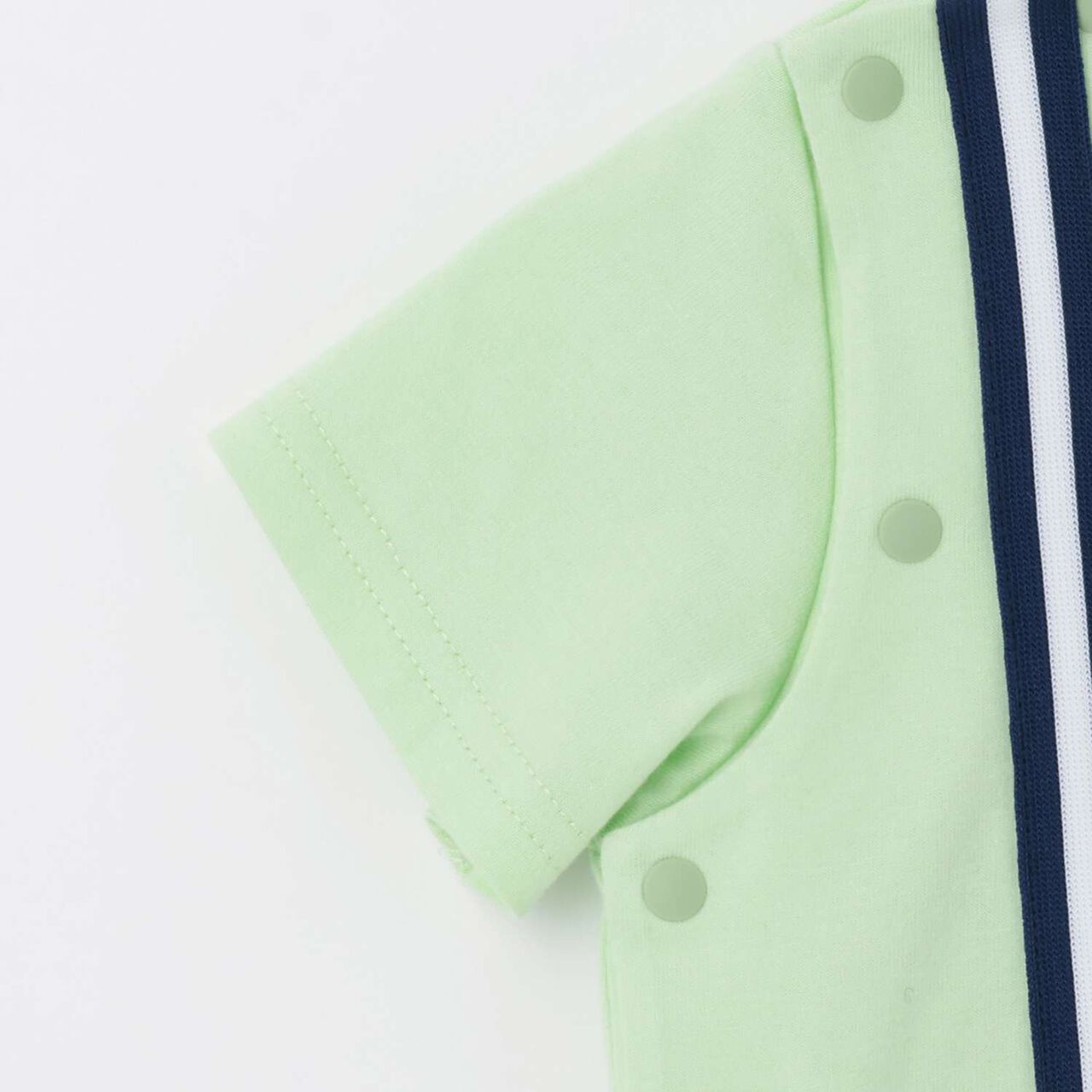 Animal Motif Short-Sleeve Coverall,Emerald green, large image number 3