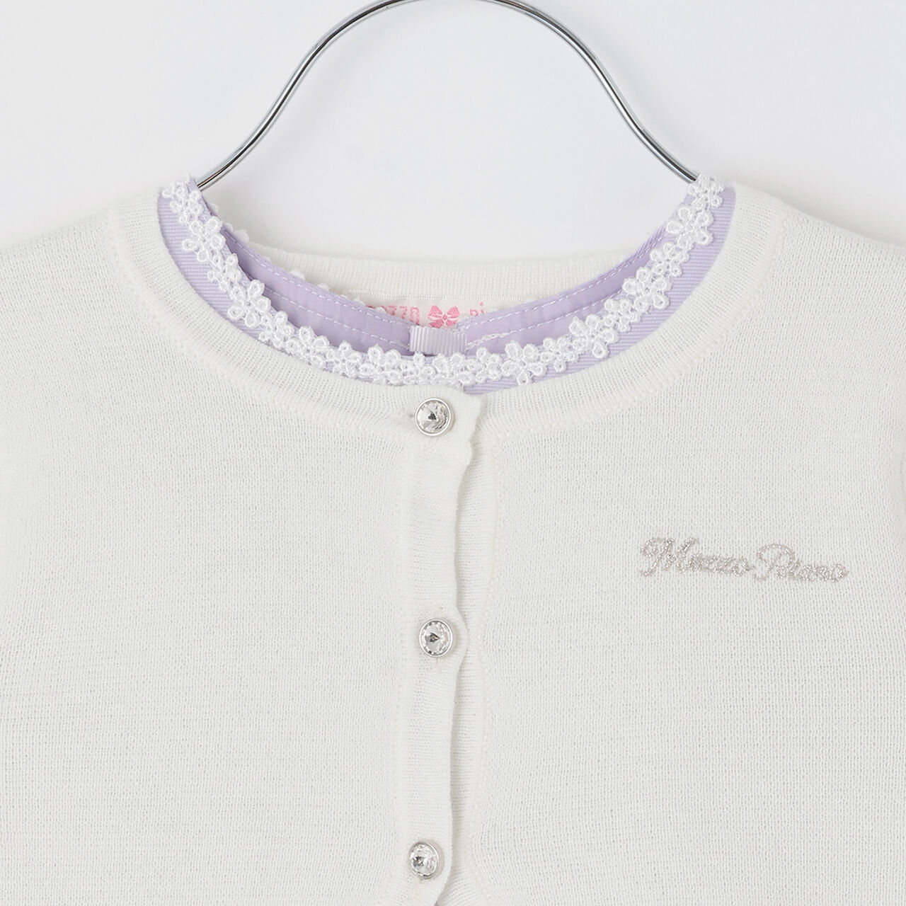 Floral Embroidery Dress & Knit Cardigan Set,Lavender, large image number 8