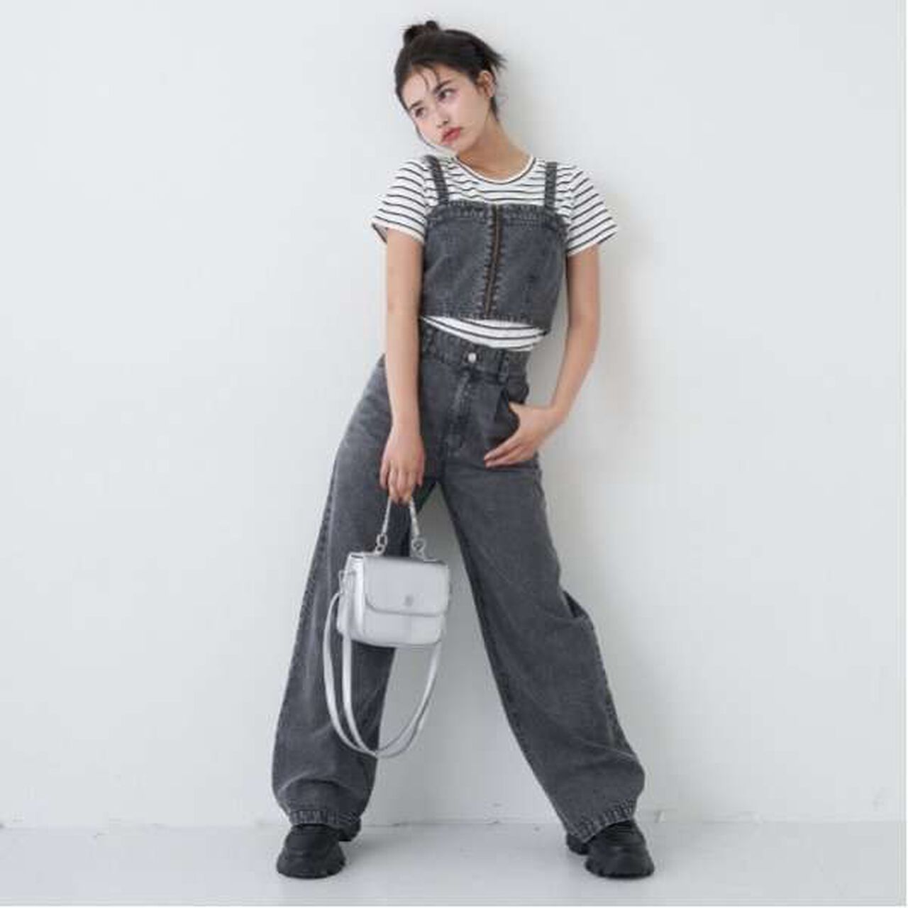 [LTXC] Denim Bustier Outfit Set,Blue, large image number 18