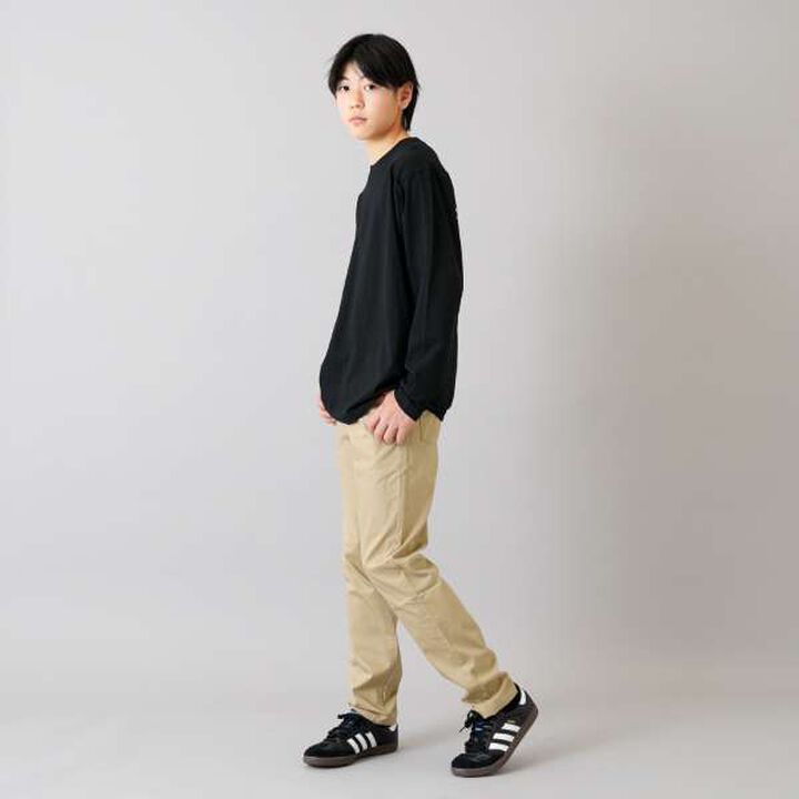 Cotton-Poly Stretch Twill Slim Pants,Beige, medium image number 7