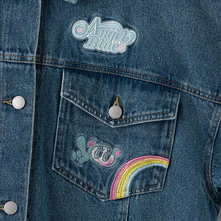SpongeBob x Angel Blue Denim Jacket,Blue, medium image number 3
