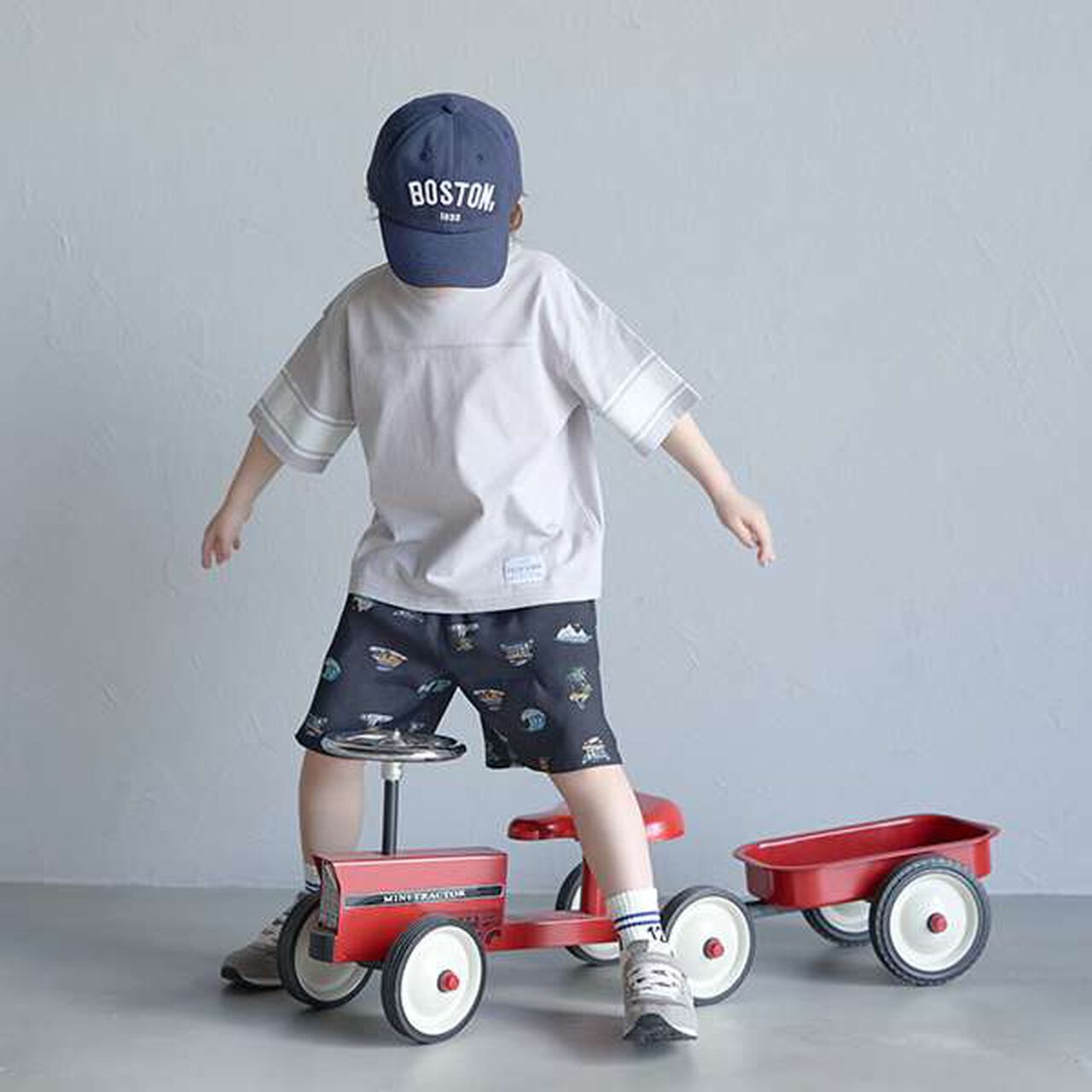 [Cool Touch] Either Way Is Fine! Sleeve Line Print Short Sleeve T-Shirt,Orange, large image number 5