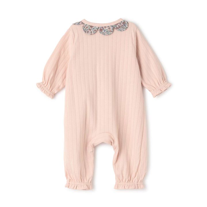 Scallop Trim Collar Coverall,Lilac, medium image number 1