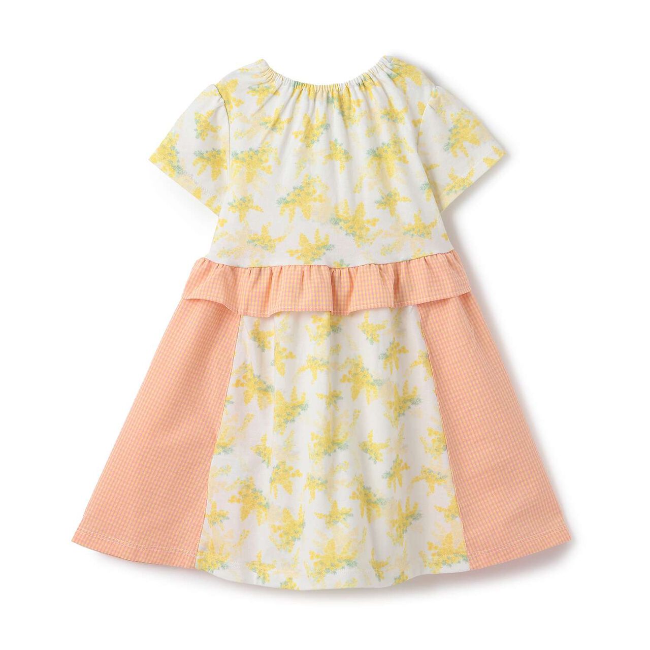 Mimosa Color-Block One-Piece Dress,Lemon yellow, large image number 1