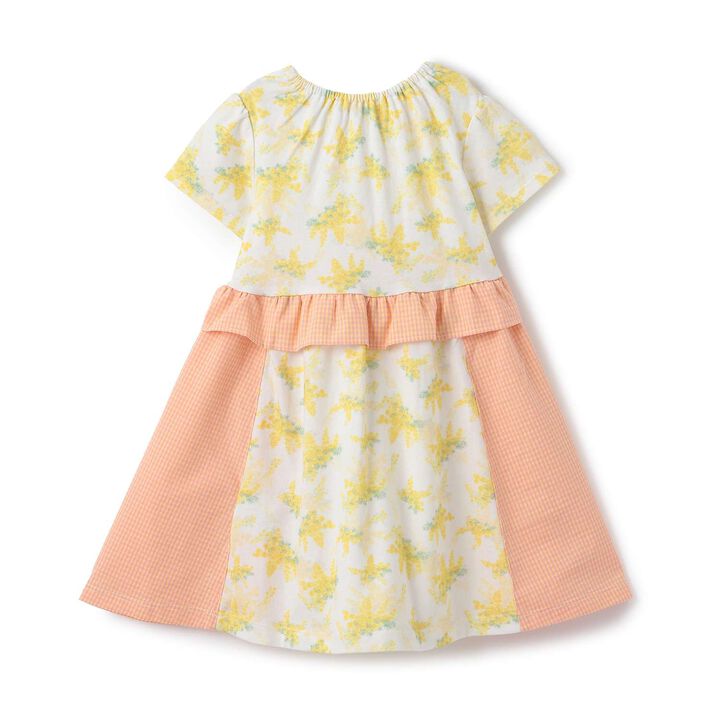 Mimosa Color-Block One-Piece Dress,Lemon yellow, medium image number 1